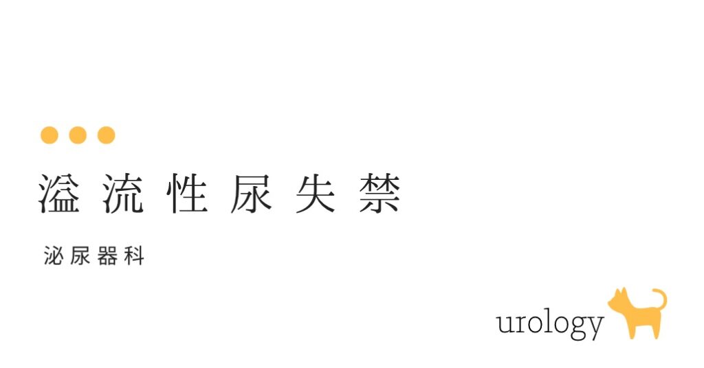 溢流性尿失禁 （タラタラとおしっこがあふれ出てくる）-大和クリニック-木更津市の泌尿器科